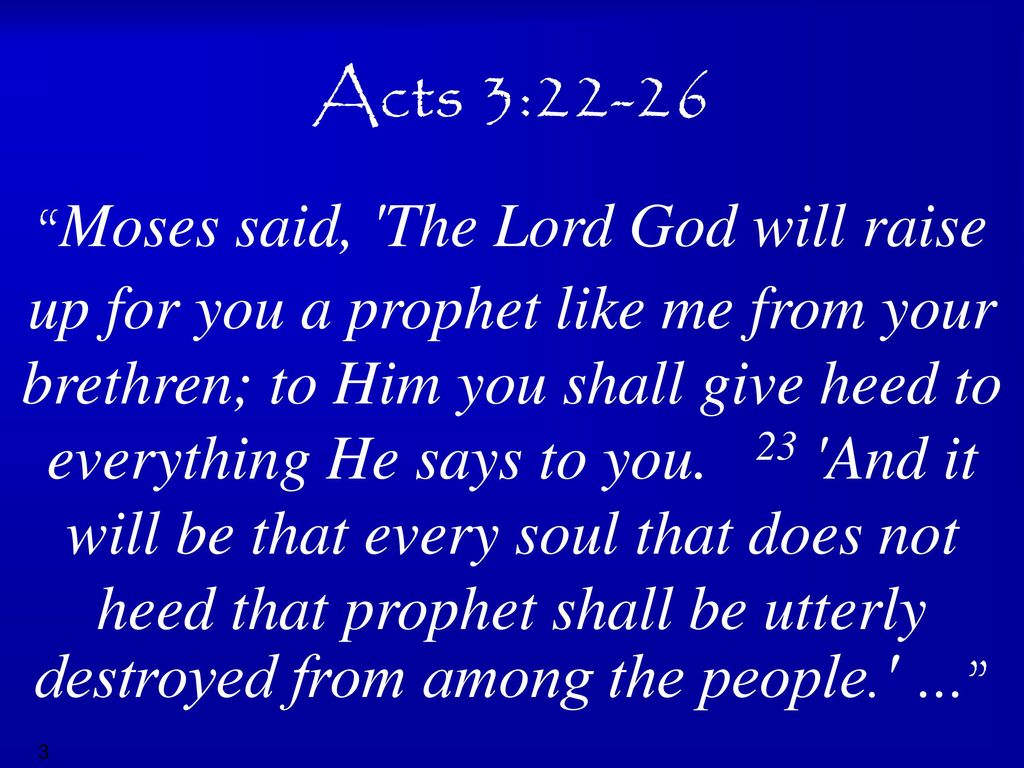 Acts 3 22-26 Sunday Sermon (11/25/18)