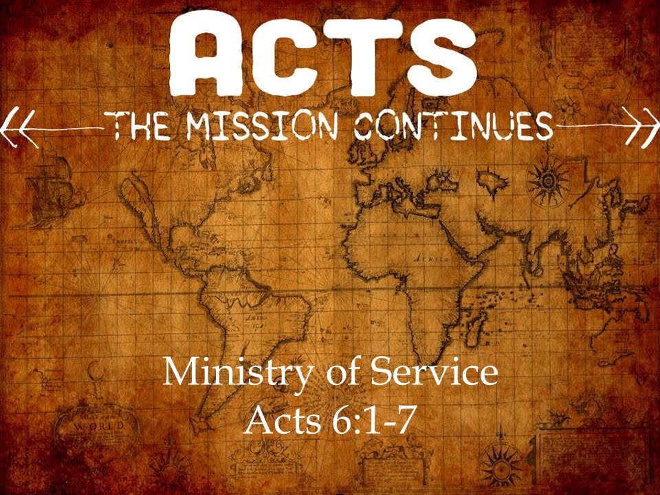 Acts 6  1-7 Sunday Sermon 2-24-2019
