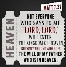 Scripture Memory Verse Matthew 7:21 (4/12/19)