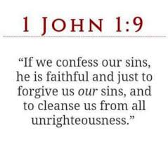 1 John 1:9 Scripture Memory Verse (5/24/19)