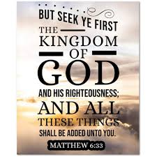 Matthew 6:33 Scripture Memory Verse (10/4/19)