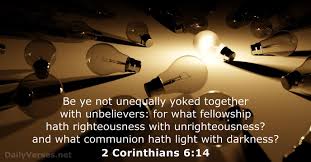 2 Corinthians 6:14 Scripture Memory Verse (2-12-21) Pastor Greg Tyra