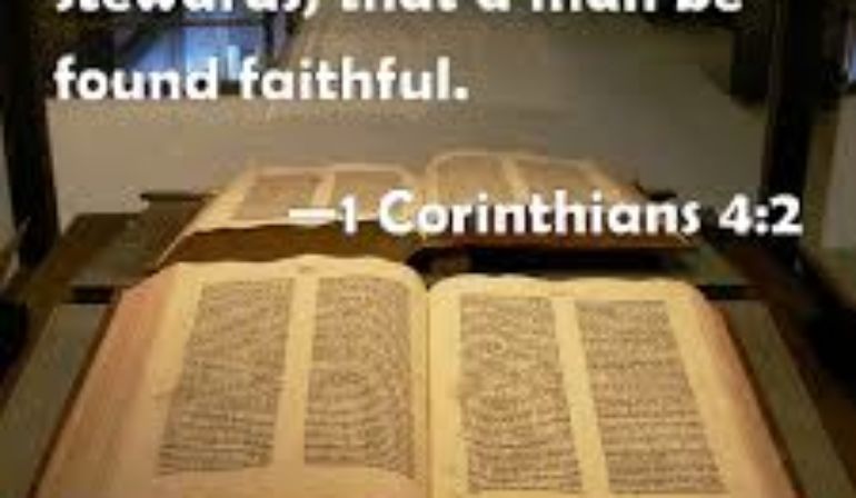 1 Corinthians 4:2 Scripture Memory Verse (3-5-21) Pastor Greg Tyra