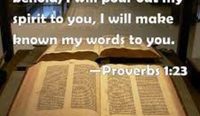 Proverbs 1:23 Scripture Memory Verse (12/10/21) Pastor Greg Tyra
