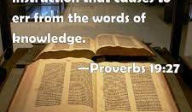 Proverbs 19:27 Scripture memory (1/28/22) Pastor Greg Tyra