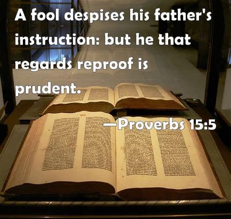 Proverbs 15:5 Scripture Memory Verse (3/4/22) Pastor Greg Tyra