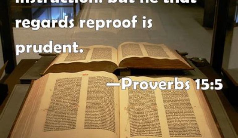 Proverbs 15:5 Scripture Memory Verse (3/4/22) Pastor Greg Tyra