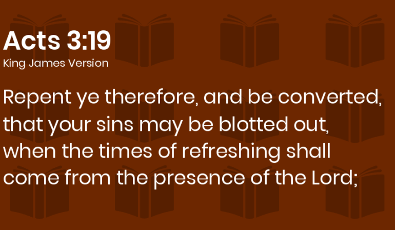 Acts 3:19 Scripture Memory  Verse (6/24/2022) Pastor Greg Tyra