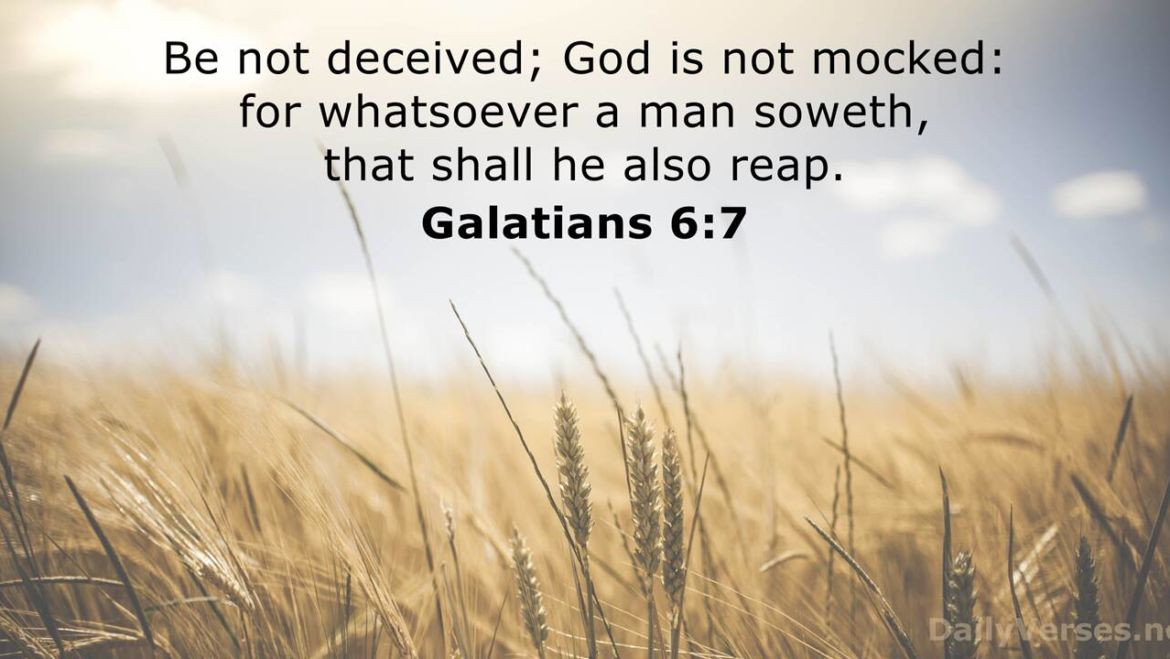 Galatians 6:7 Scripture Memory Verse(6/3/22) Pastor Greg Tyra