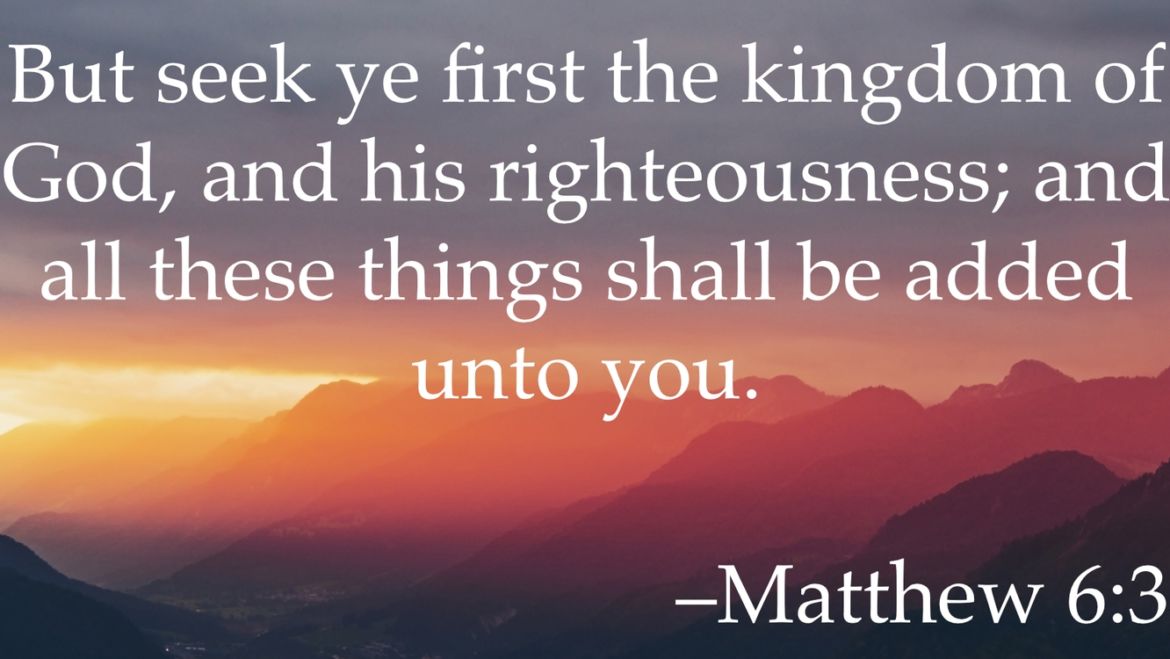 Matthew 6:33 Scripture Memory Verse (8-26-2022) Pastor Greg Tyra