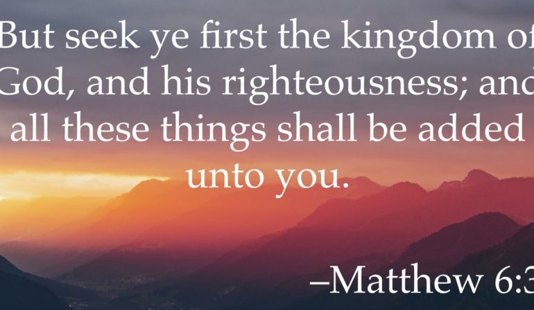 Matthew 6:33 Scripture Memory Verse (8-26-2022) Pastor Greg Tyra