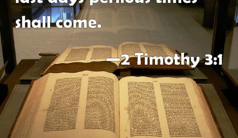 2 Timothy 3:1 Scripture Memory Verse (9-8-23) Pastor Greg Tyra