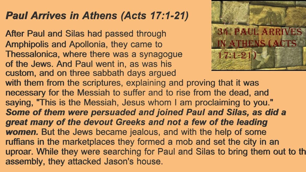 Acts 17:1-21 Sunday Teaching (9-8-24) Pastor Greg Tyra
